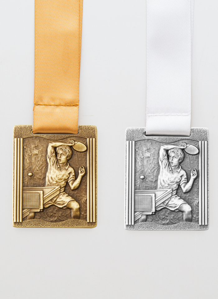 格安価格の長方形卓球メダル JW-MQ-tabletennis