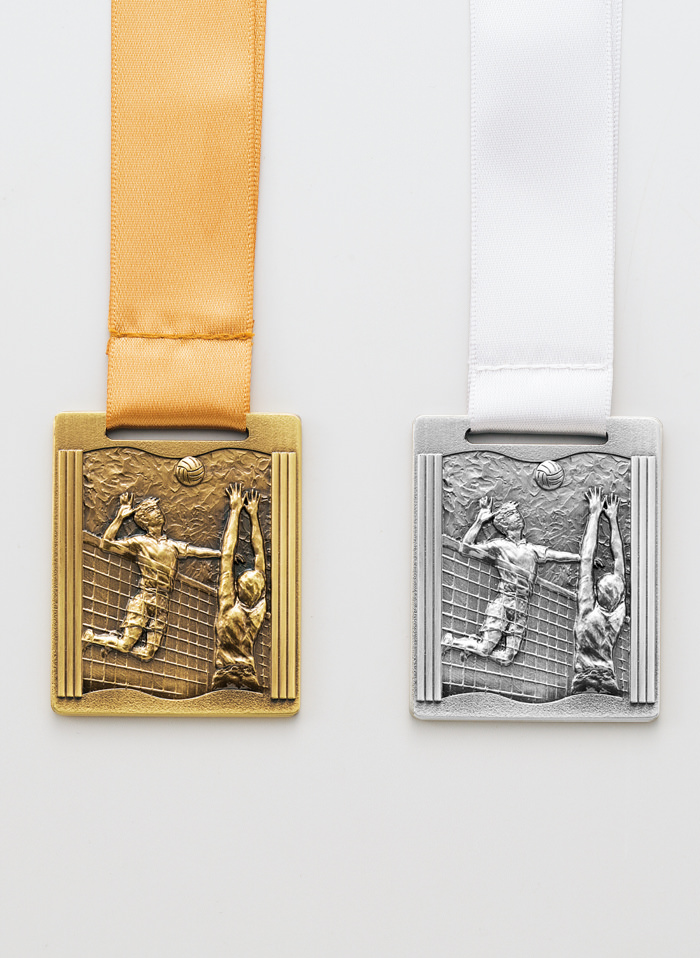 バレーボールのアンティークメダル JW-MQ-volleyball