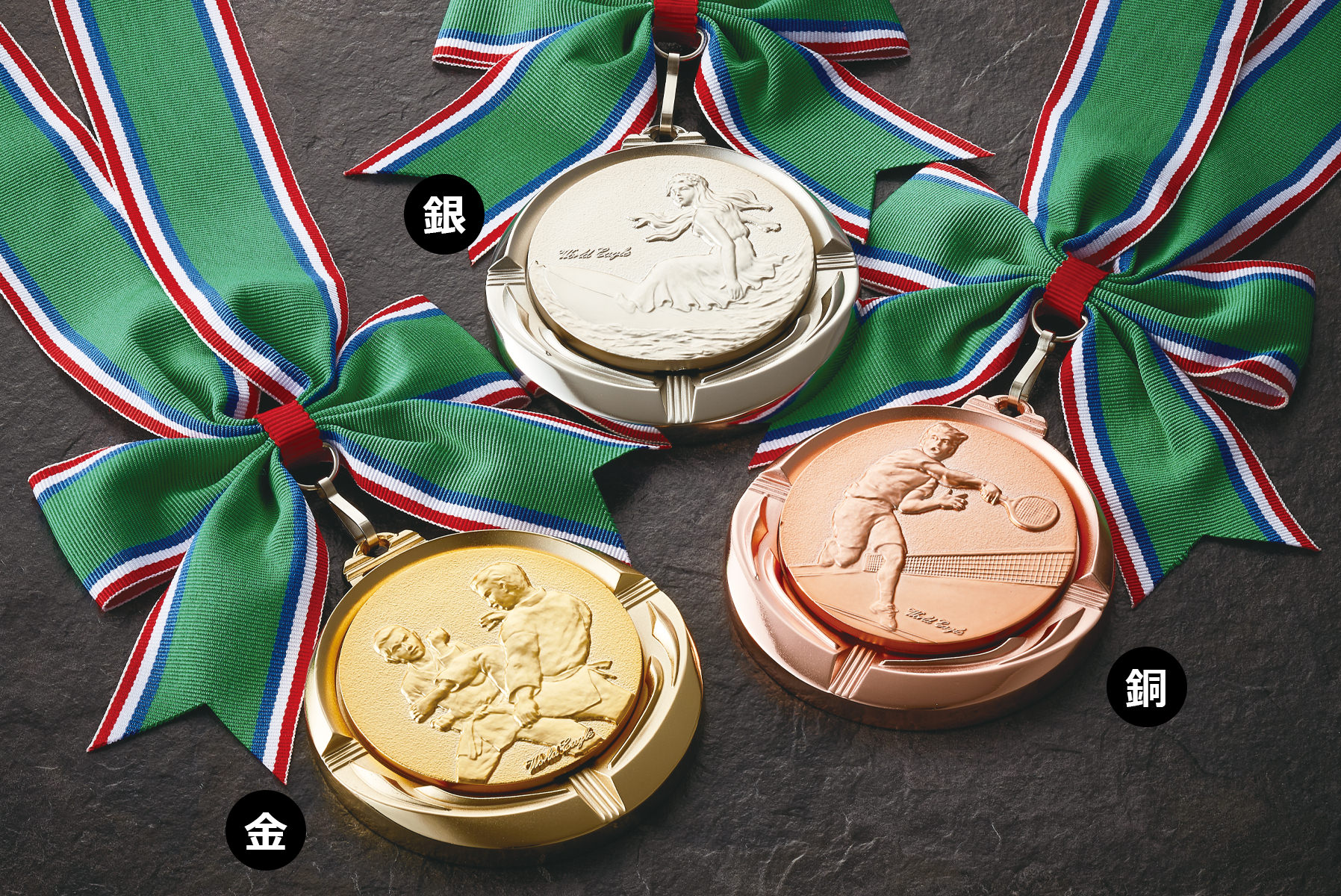 厚みのある特大表彰メダル JW-MR-103