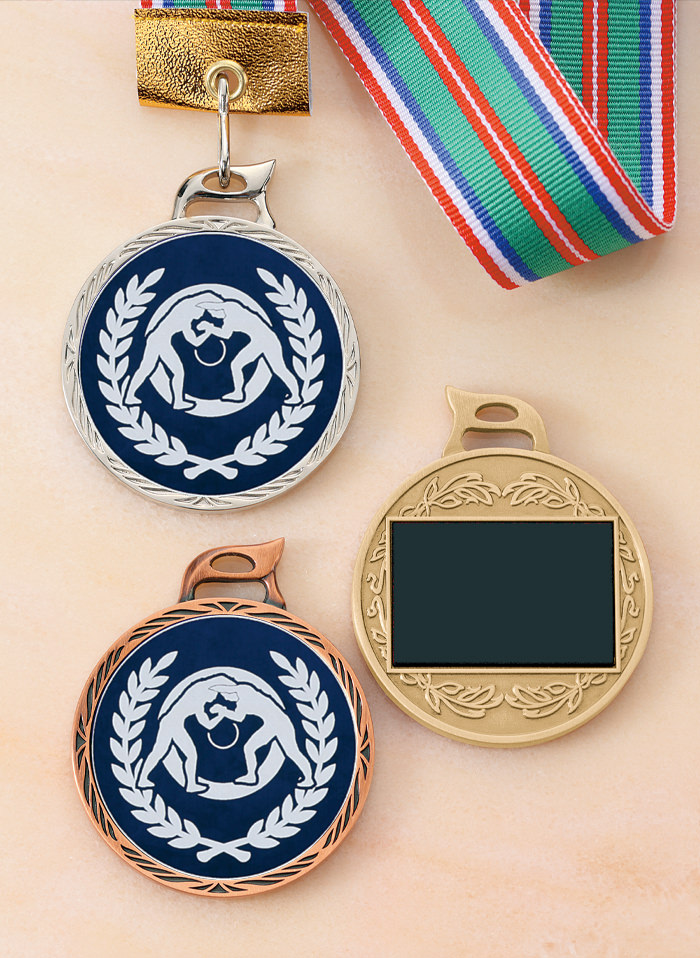 直径52ミリのジョイタスオリジナルレスリング専用メダル　JW-MR-123-wrestling