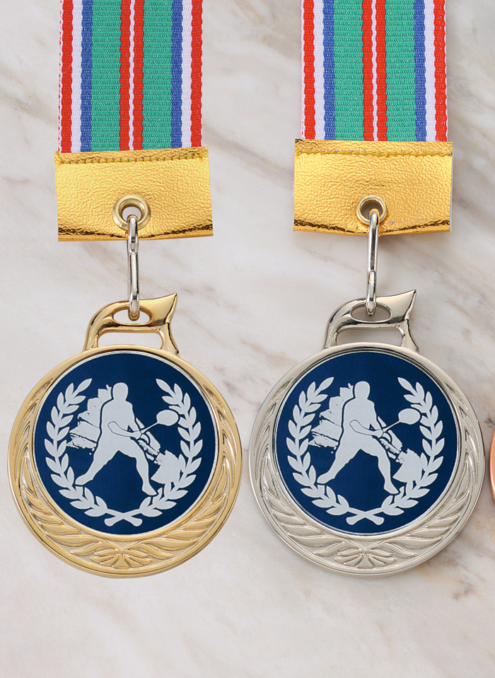 ご予算にあわせてケースが選べるバドミントンメダル　JW-MR-126-badminton