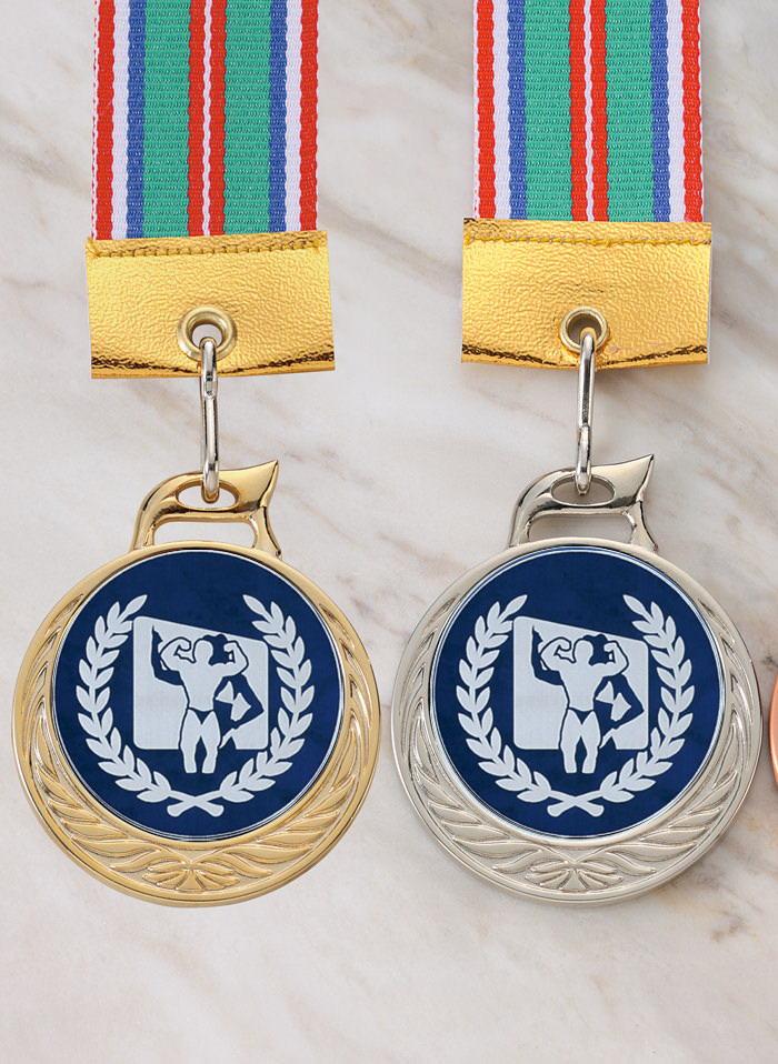 ボディビル専用の格安なコンパクトメダル JW-MR-126-bodybuil