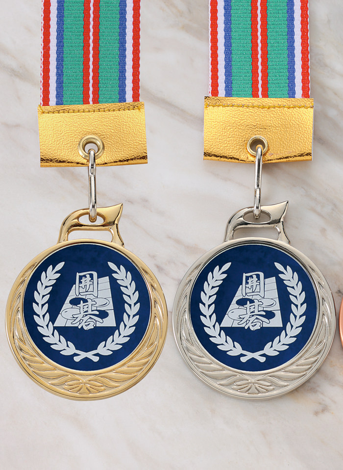 子供囲碁大会におすすめの直径45ミリサイズメダル　JW-MR-126-igo