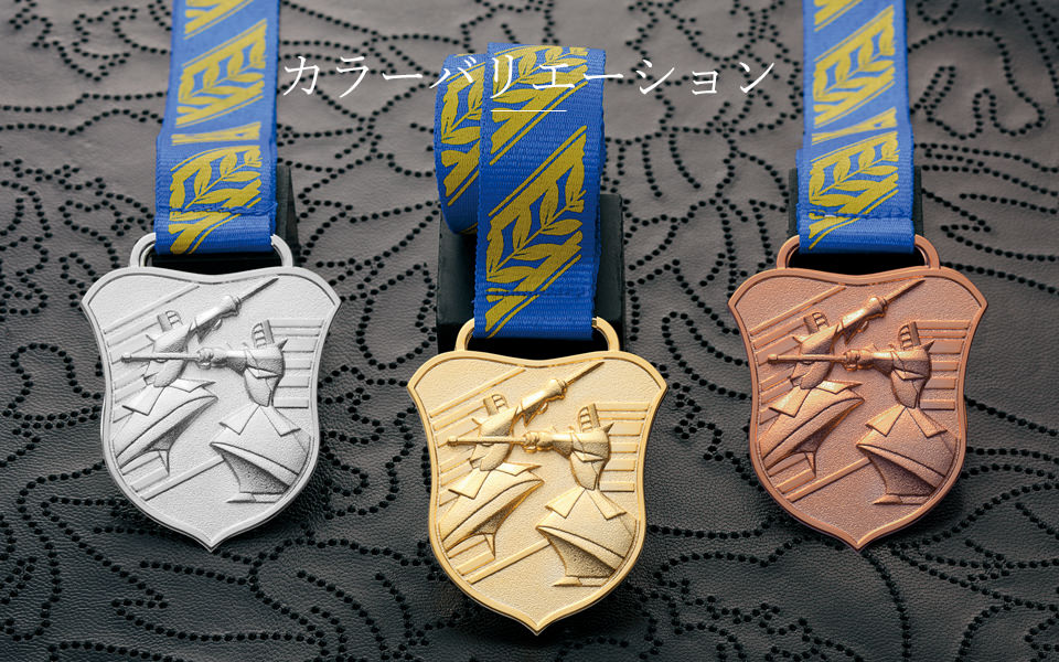 剣道メダルがおしゃれなグラフィックデザインメダルのカラーバリエーションバリエーション JW-MZ-kendo