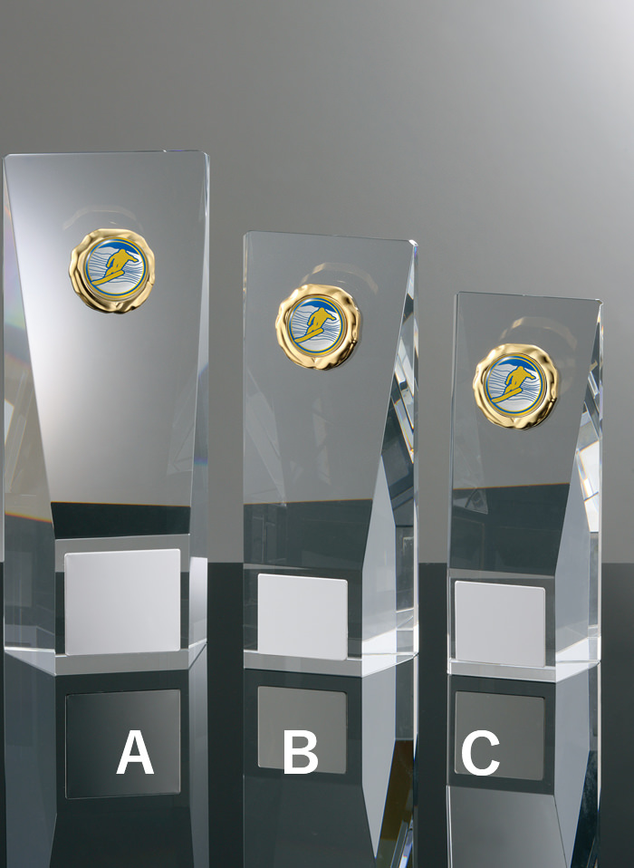 スノーボードマークのクリスタルトロフィー JW-RB-6065-snowboard