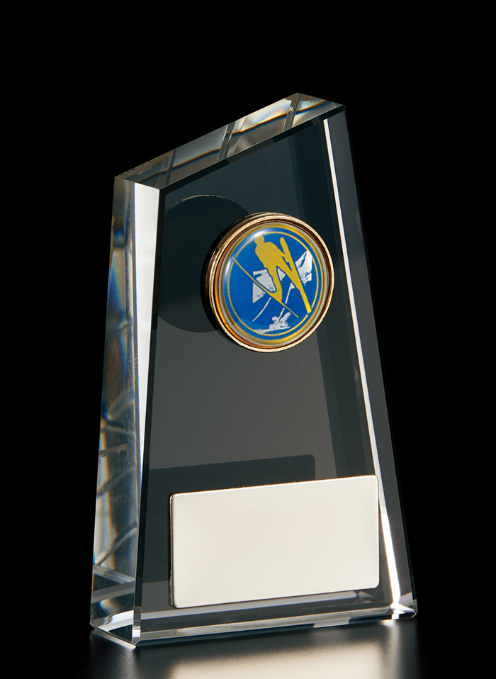 スキー競技マークが選べるクリスタルトロフィー JW-RB-6069-skiing