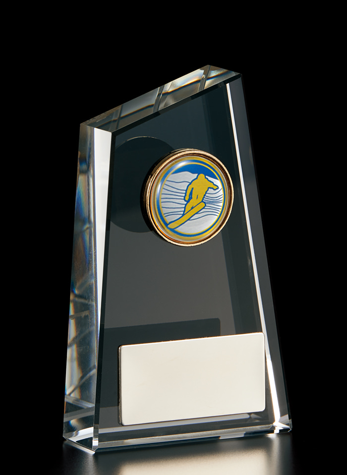 高級クリスタルのおしゃれなスノーボードトロフィー JW-RB-6069-snowboard