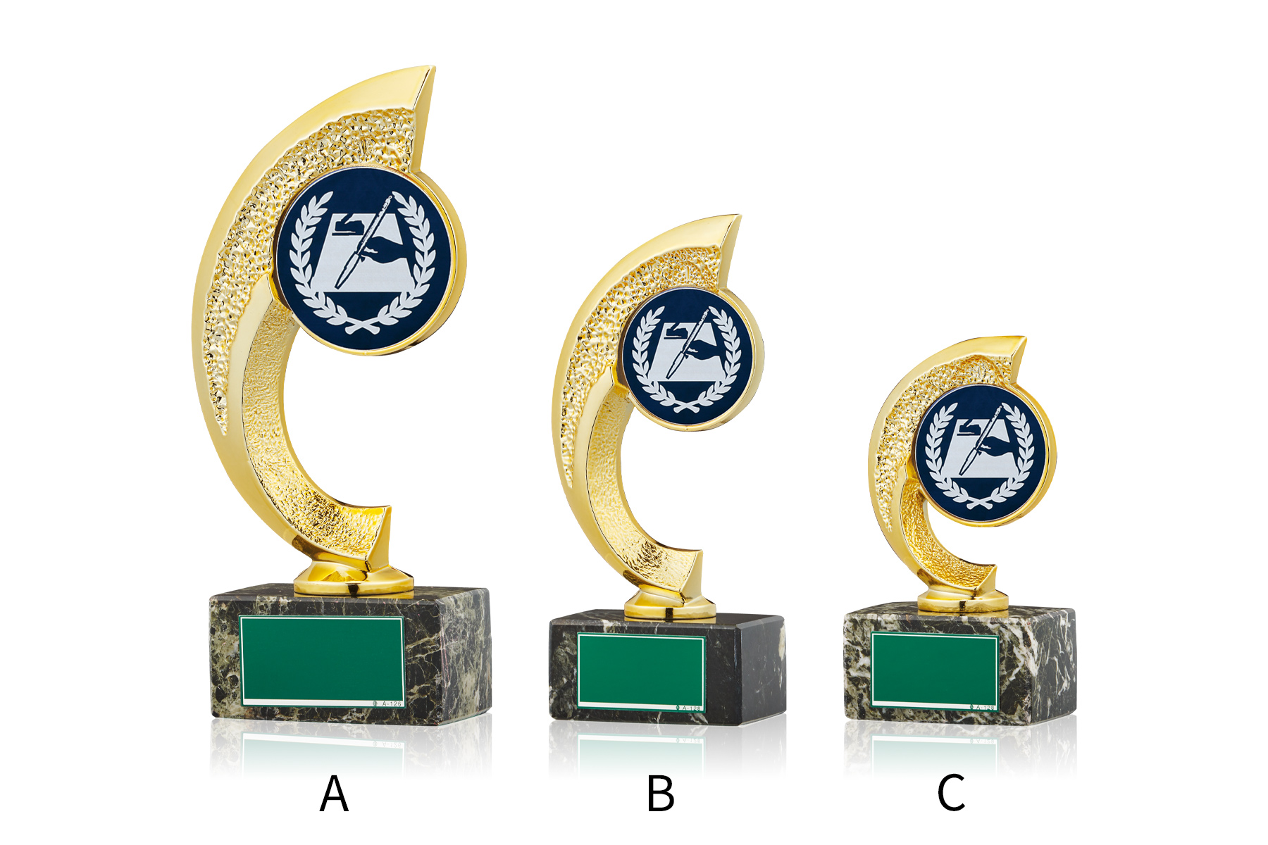 JW-RB-6094-calligraphy　大理石の台座が落ち着きのある雰囲気を放つ書道・絵画のコンクール表彰トロフィー