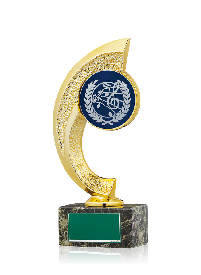 JW-RB-6094-piano　ト音記号と音符が描かれたピアノ・エレクトーン用ブロンズトロフィー