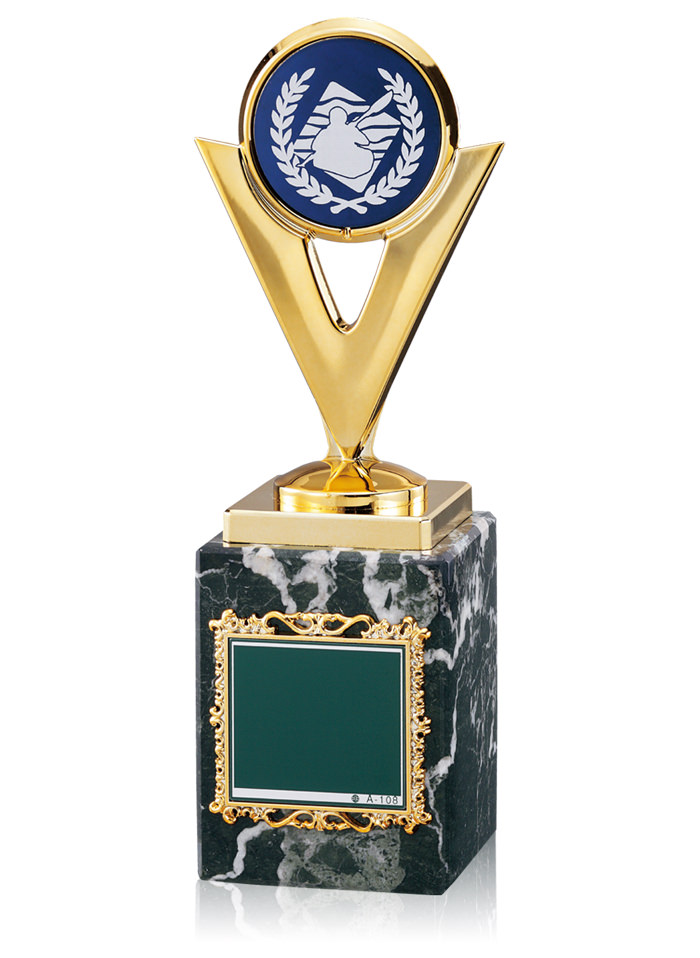 JW-RB-6099　V型のデザインのブロンズトロフィー