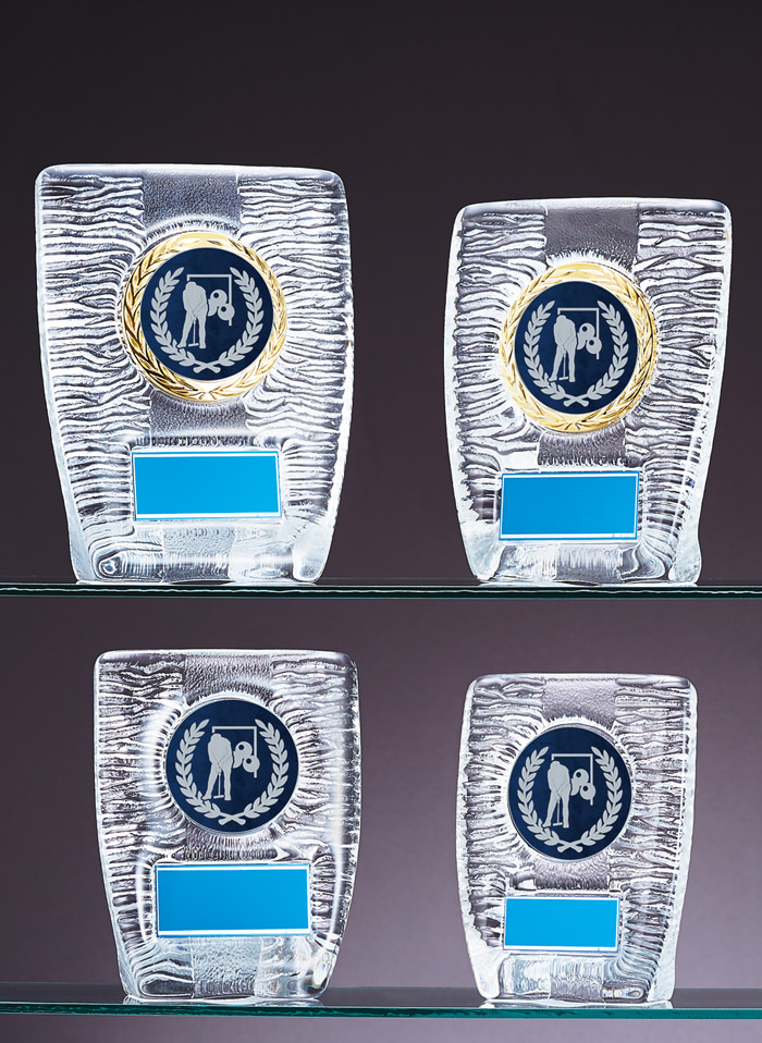 ゲートボール専用のガラス製表彰楯 JW-RS-6087-gateball