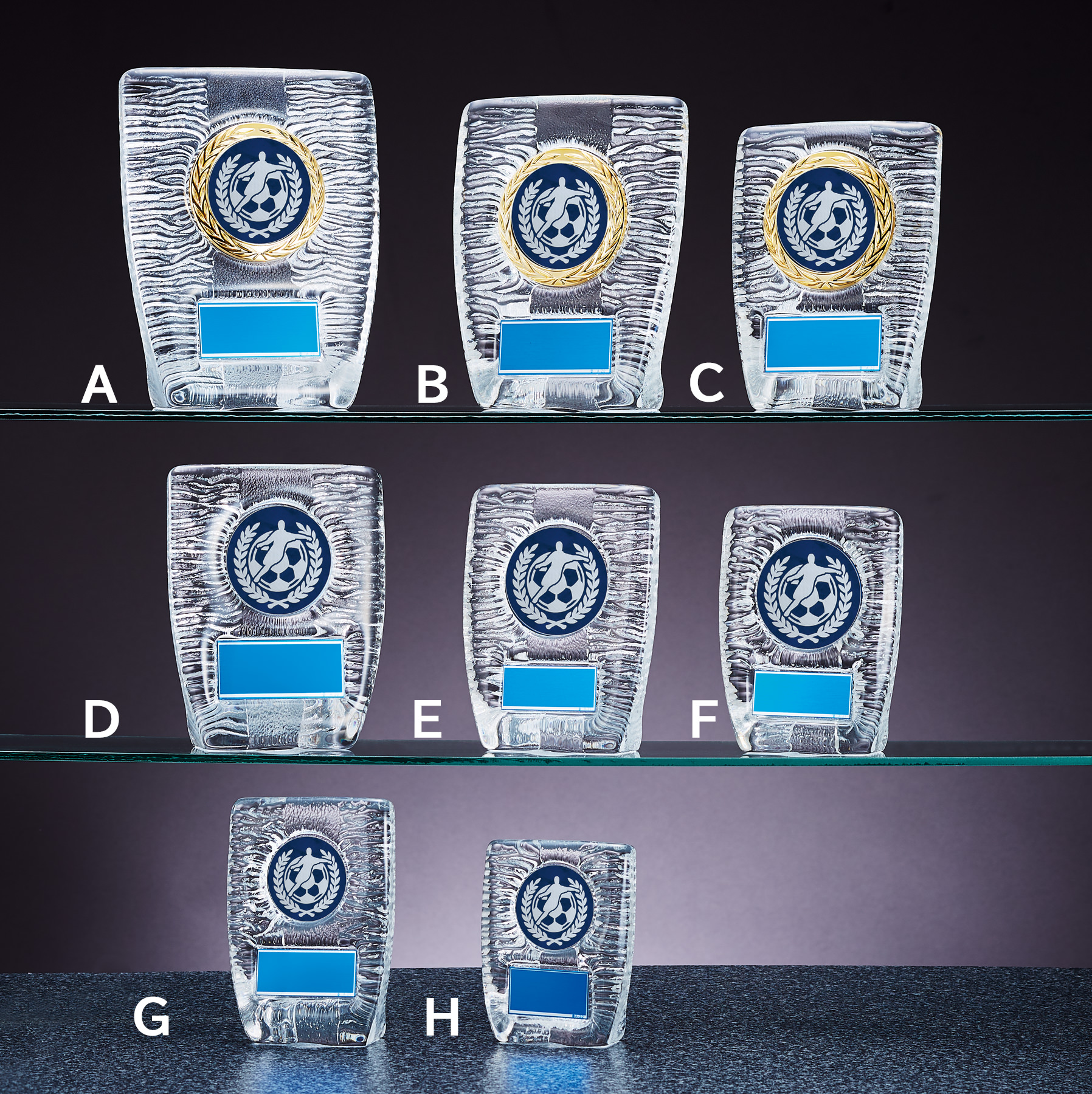 低価格から製作可能なサッカー表彰楯　JW-RS-6087-soccer