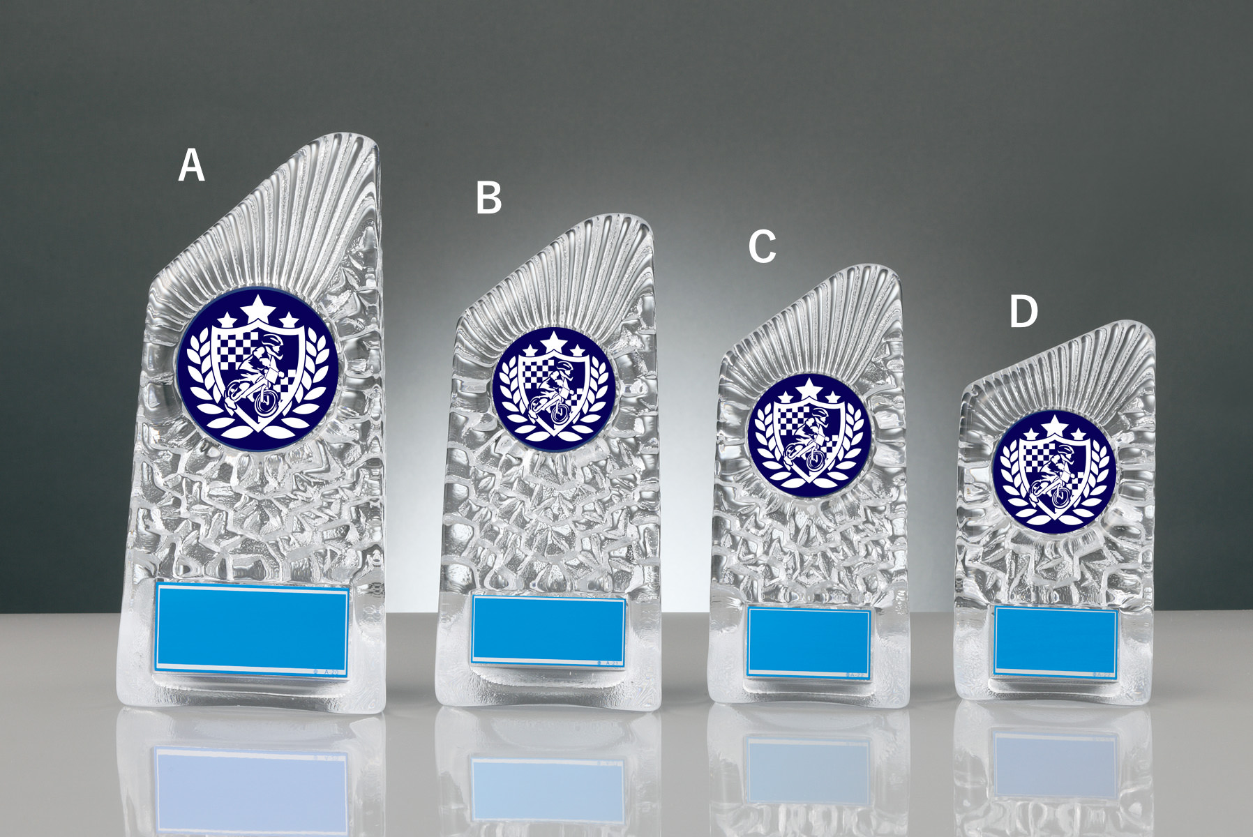 キッズバイク専用のクリスタル表彰楯　JW-RS-6088-kidsbike