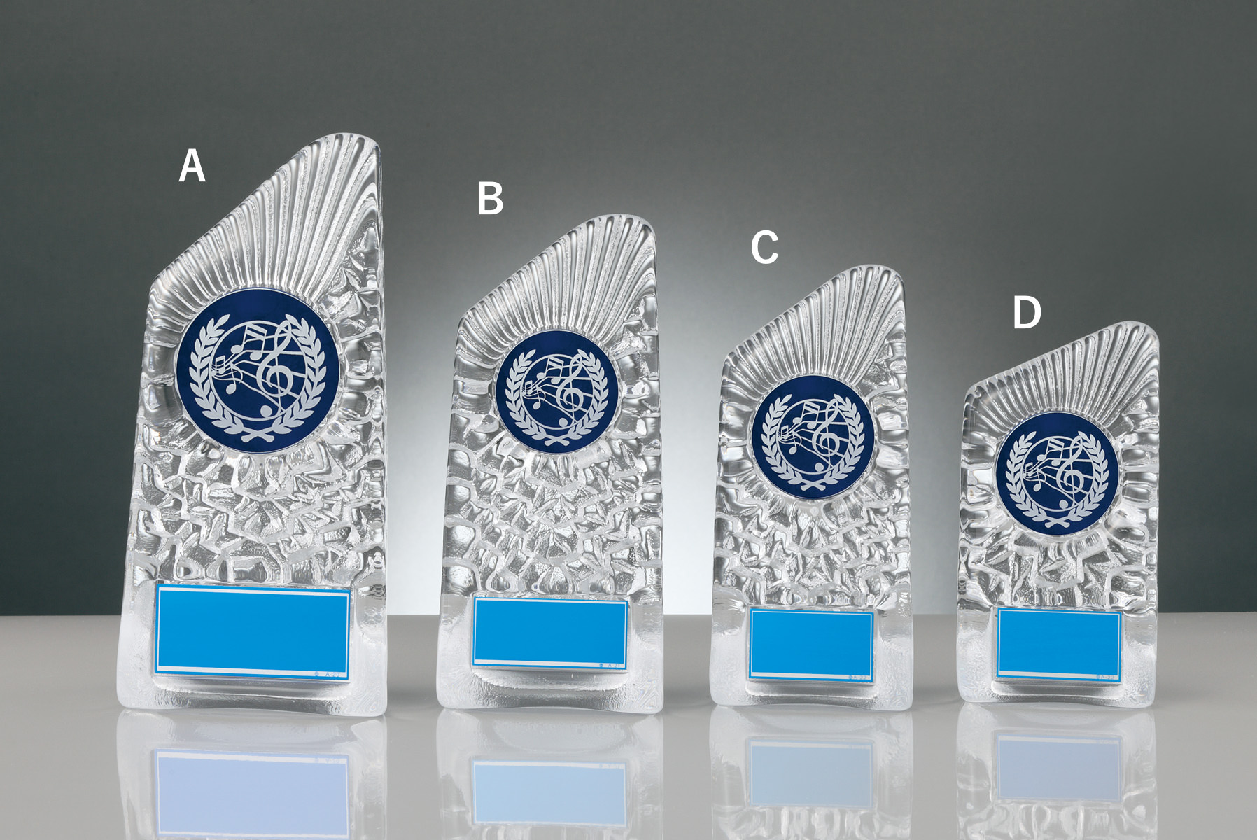 JW-RS-6088-piano ピアノ・エレクトーン専用の種目取替えが可能なガラス製表彰楯