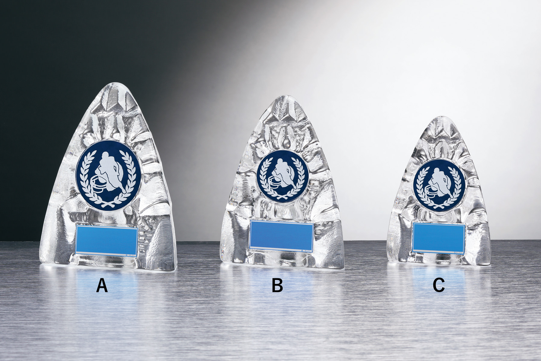 アメリカンフットボール個人賞におすすめガラス楯 JW-RS-6090-ball-other