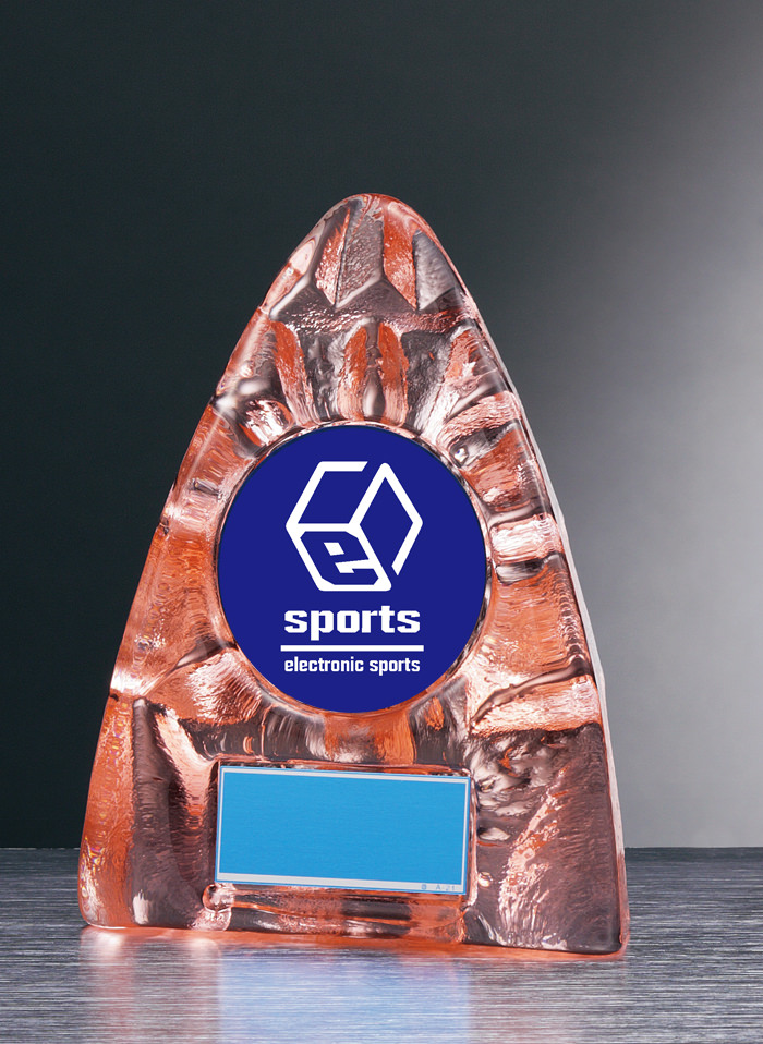 かわいいピンクガラスのeスポーツ専用専用楯　JW-RS-6091-esport（ピンク）