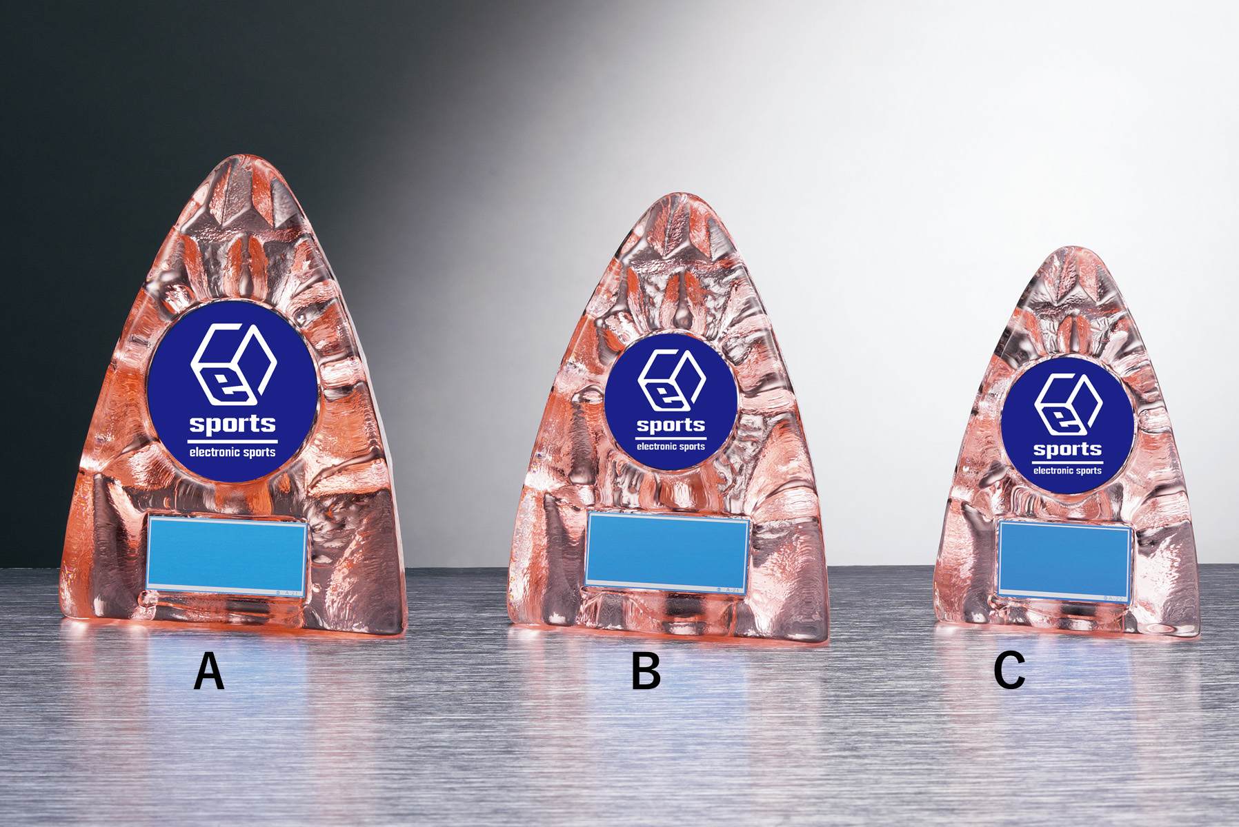 かわいいピンクガラスのeスポーツ専用専用楯　JW-RS-6091-esport（ピンク）