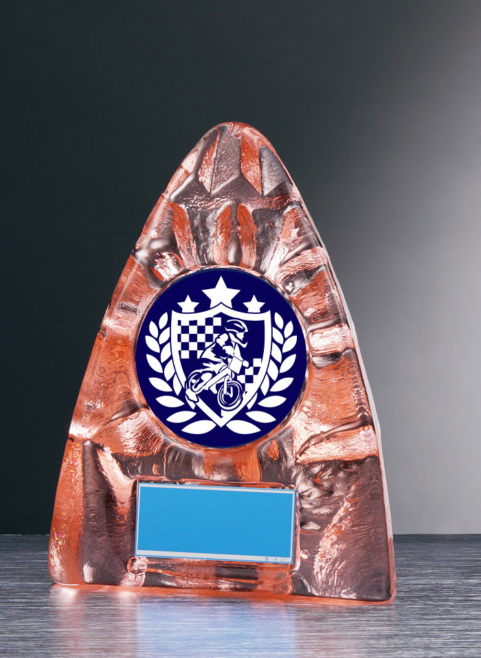 ピンクガラス製のキッズバイク・ランニングバイク専用楯　JW-RS-6091-kidsbike