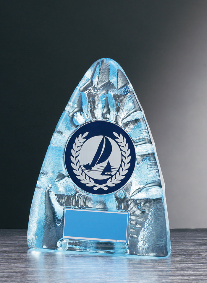 JW-RS-6092-yacht　透き通るようなマリンブルーが美しいマリンスポーツにおすすめのヨット用表彰楯