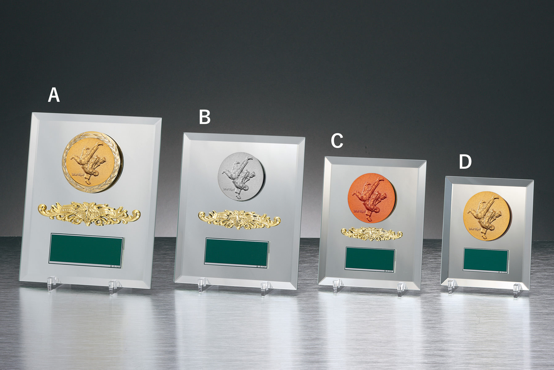 柔道デザインが選べるおしゃれなミラー楯 JW-S-6019-judo