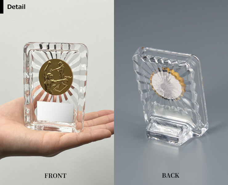 コンパクトガラス製表彰楯の詳細 JW-B-6062