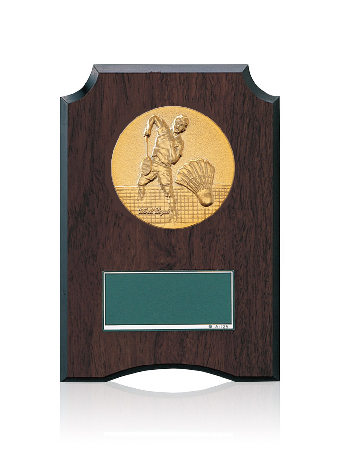 バドミントン専用の低価格表彰楯　JW-S-6059-badminton