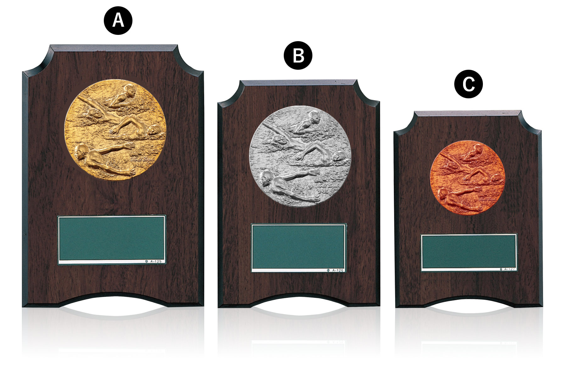 水泳専用の低価格表彰楯　JW-S-6059-swimming