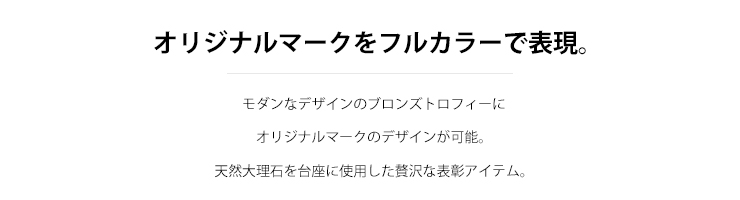 世界に一つしかない完全オリジナルマーク製作が出来る格安価格のブロンズトロフィー JW-SH-7948