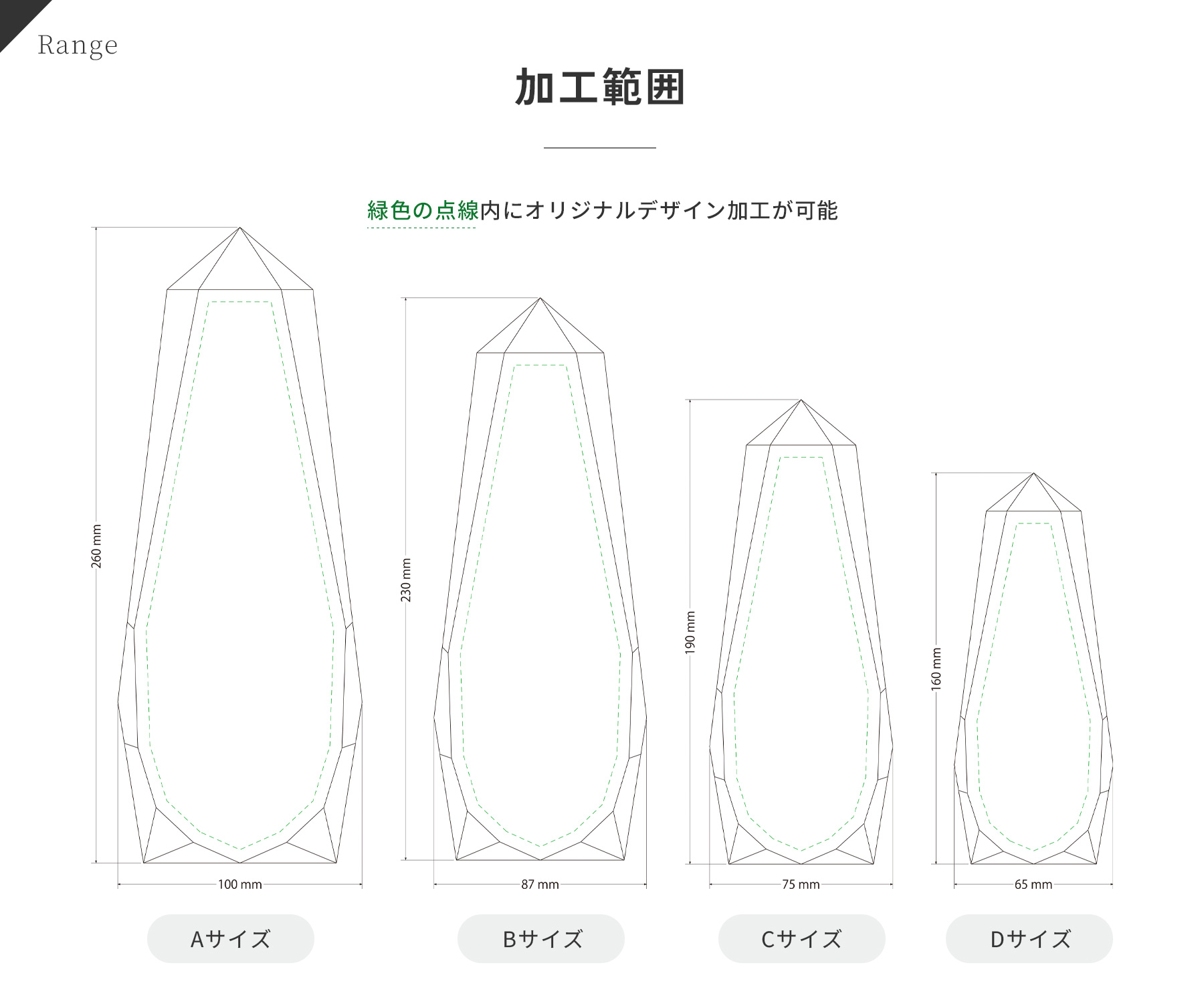 商品加工範囲説明 JW-SHD-7067