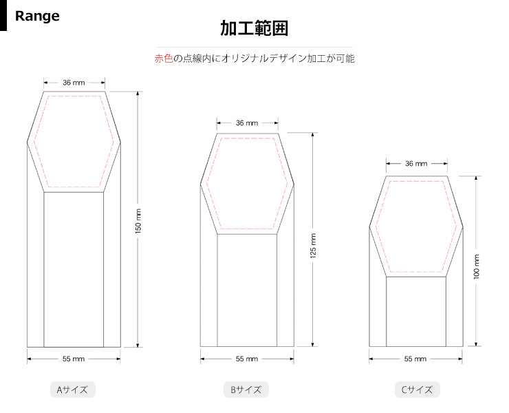 商品加工範囲説明 JW-SHD-7345