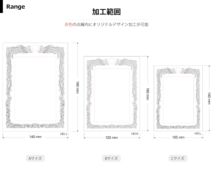 商品加工範囲説明 JW-SHH-7840