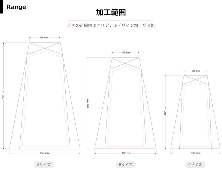 商品加工範囲説明 JW-SHL-7173