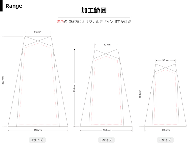 商品加工範囲説明 JW-SHL-7672