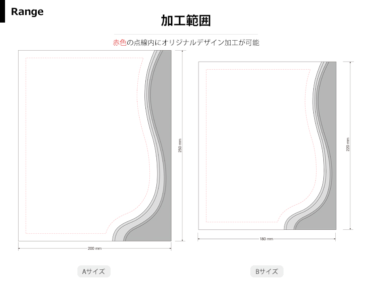 商品加工範囲説明 JW-SHL-7695