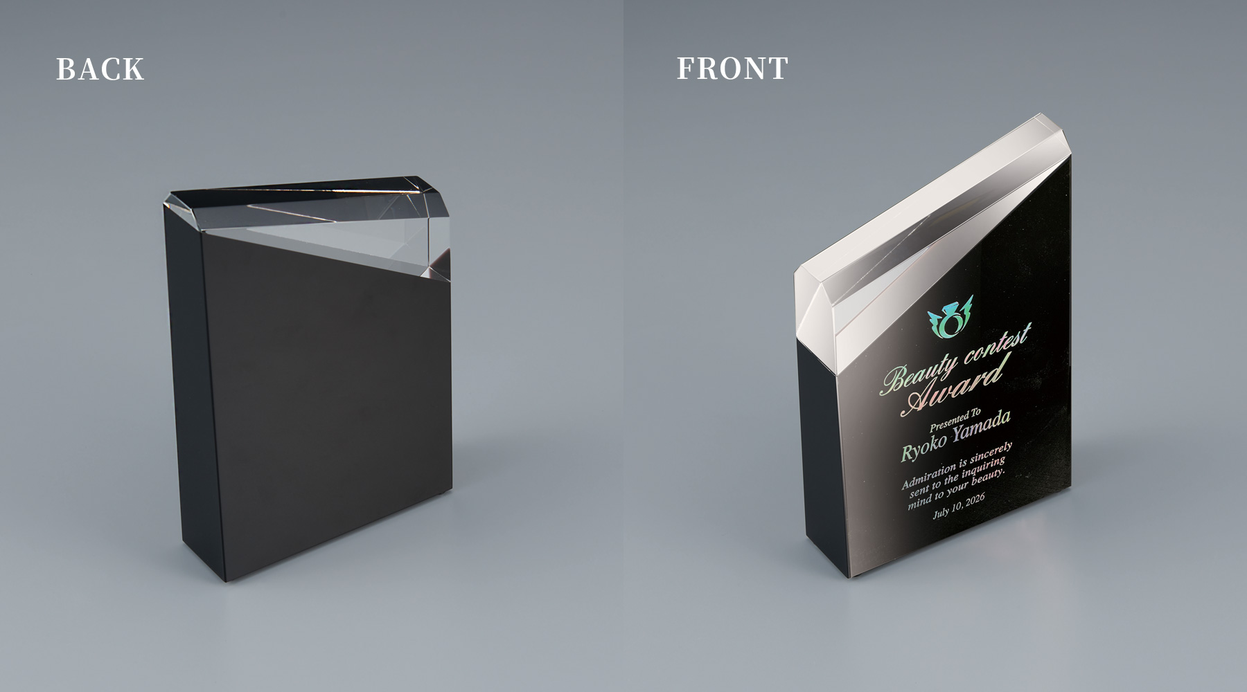 クリスタル表彰楯の詳細のご紹介 JW-SHU-7258