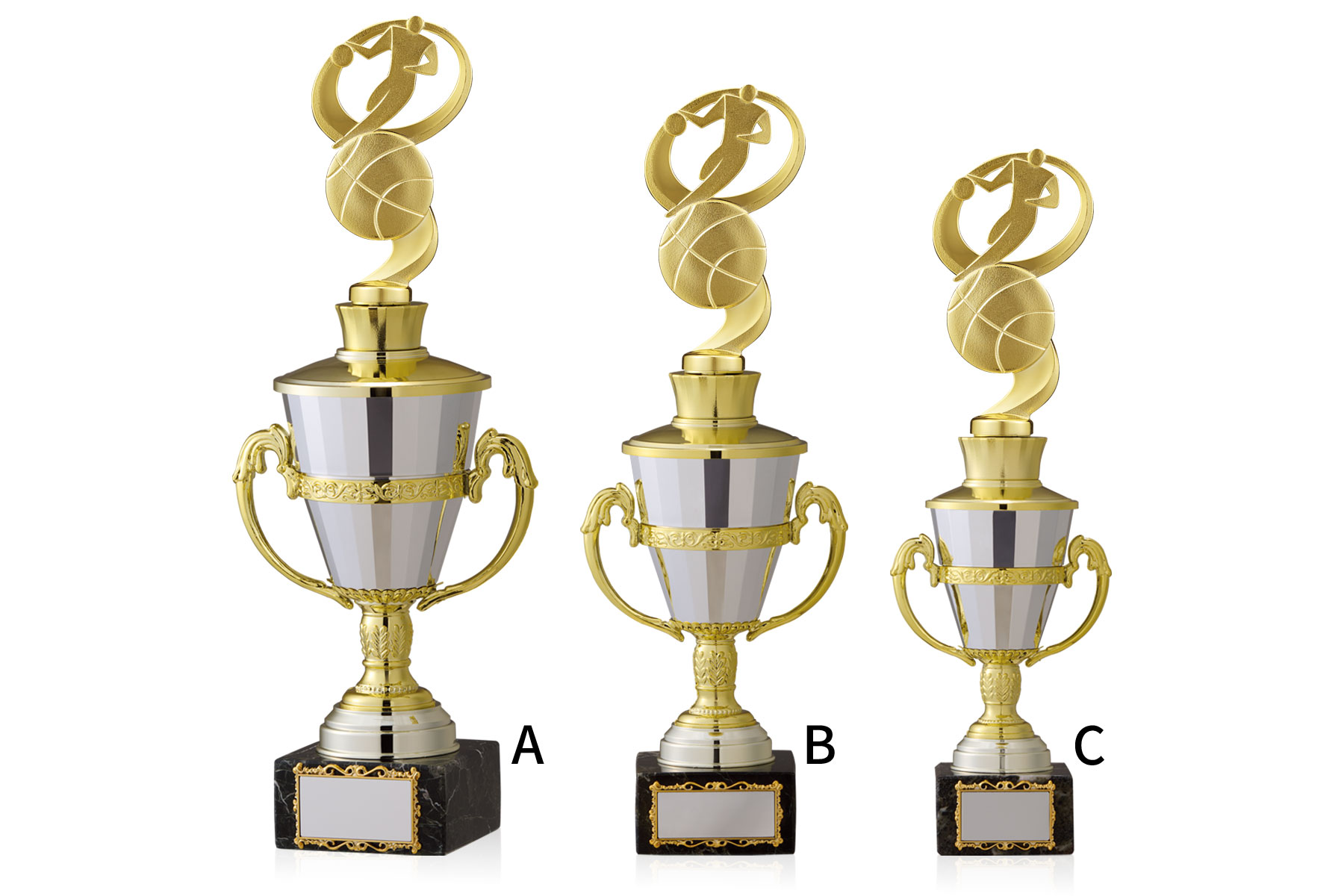 持ち回りカップとしてご利用可能な大理石トロフィー JW-TO-3145-basketball