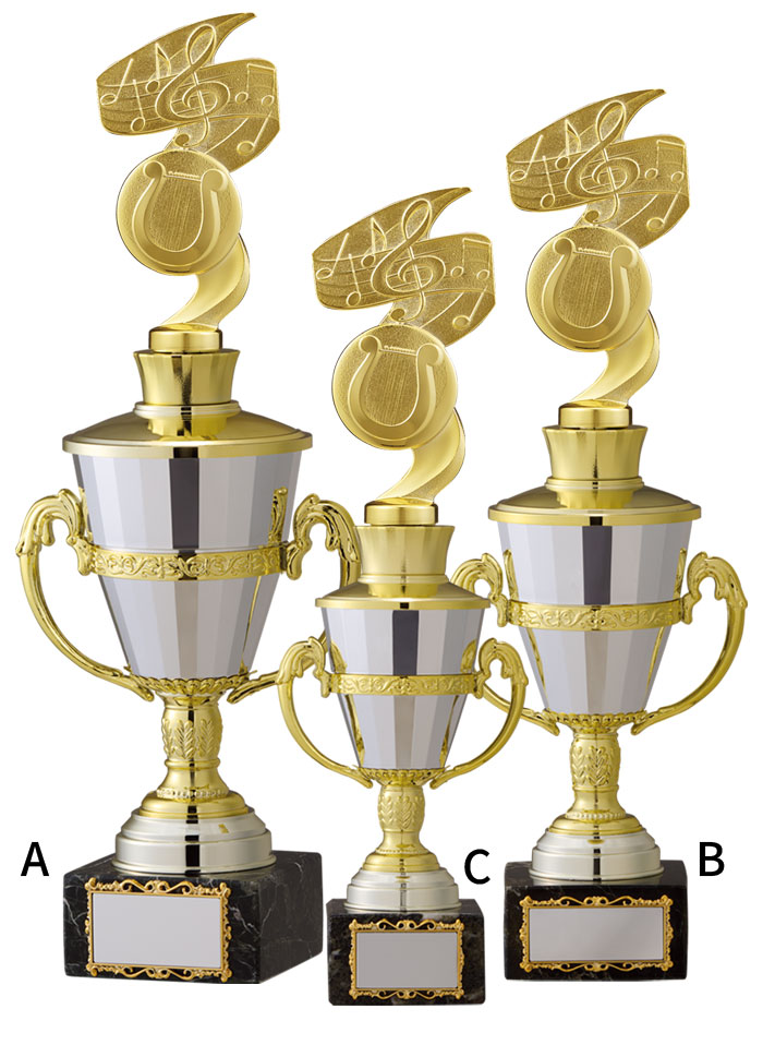 持ち回りカップとしてご利用可能な大理石トロフィー JW-TO-3145-music