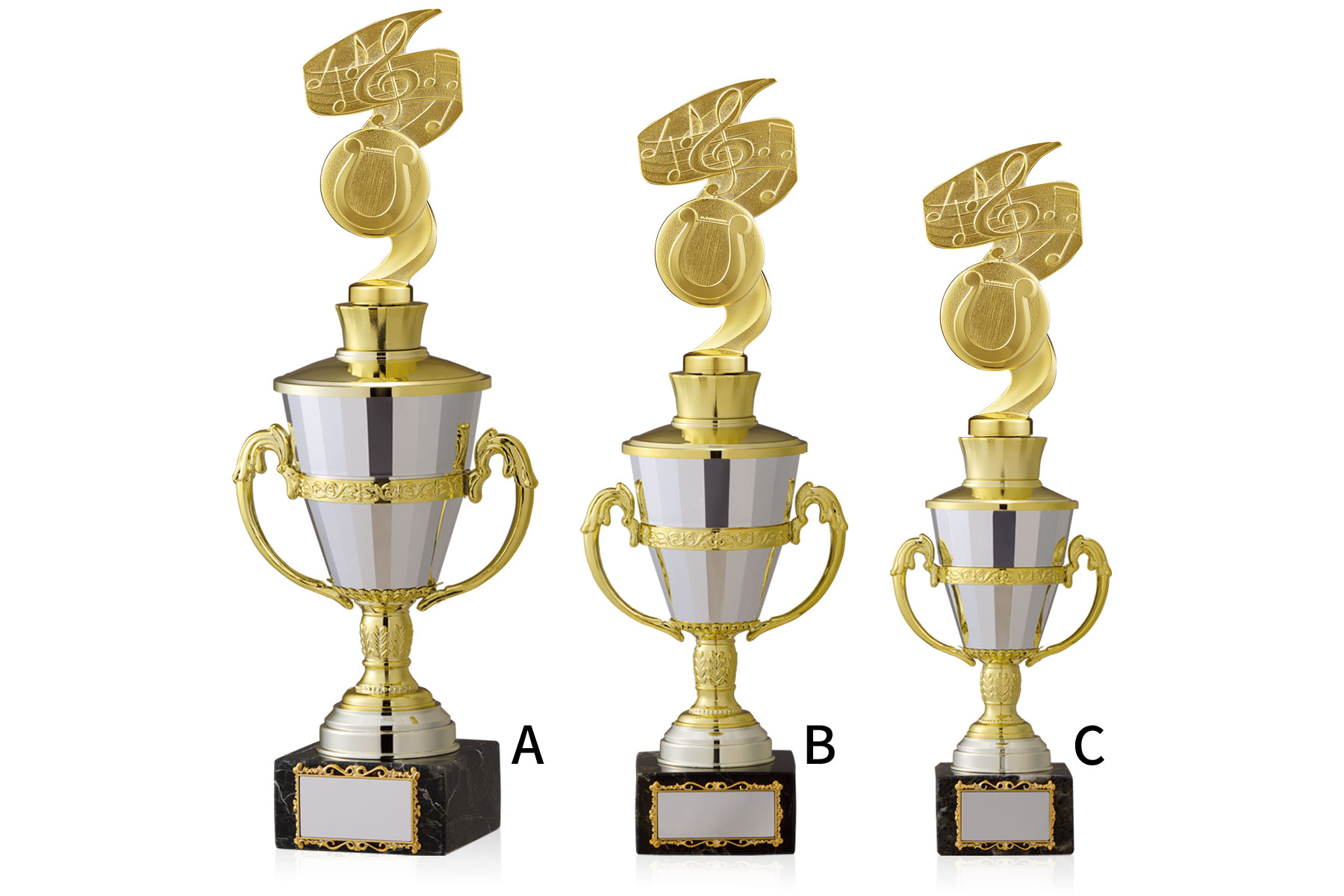 持ち回りカップとしてご利用可能な大理石トロフィー JW-TO-3145-piano