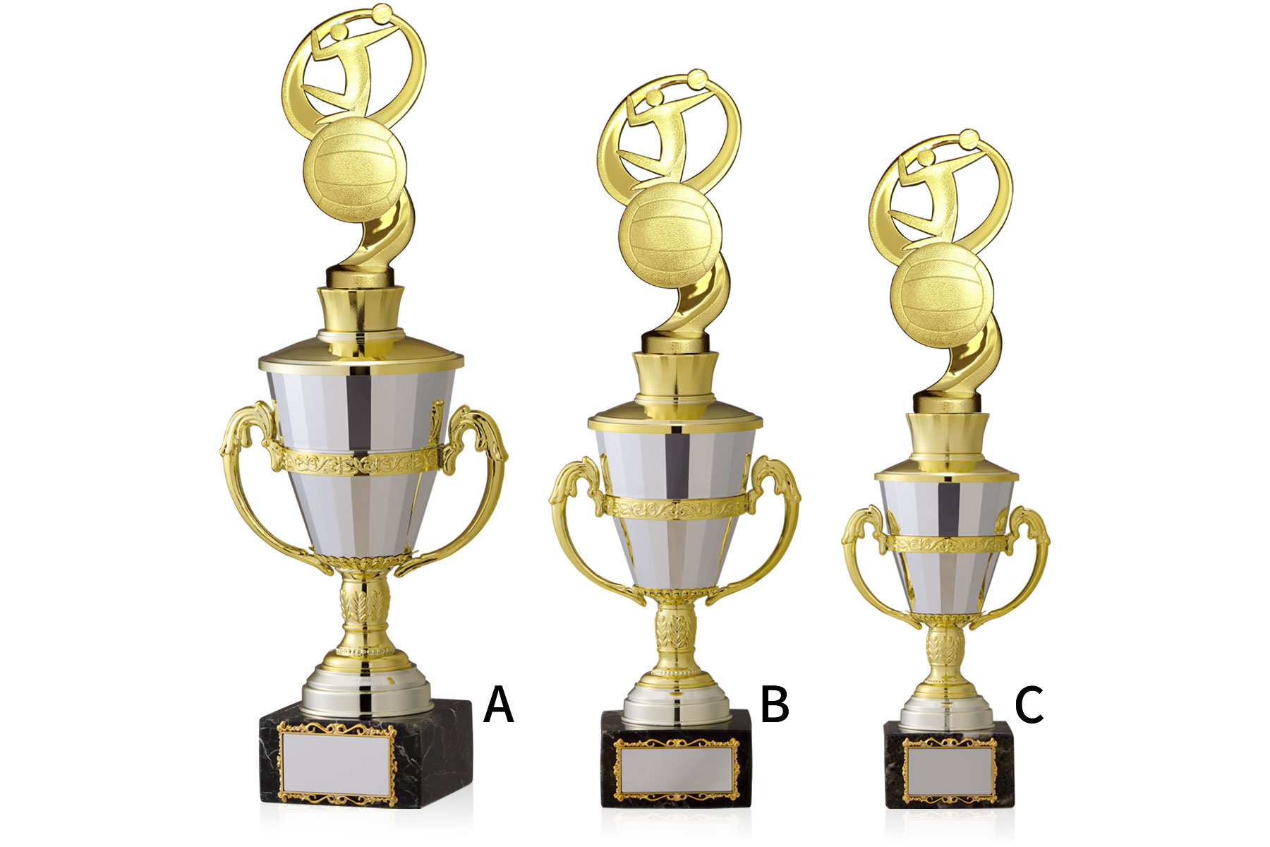 持ち回りカップとしてご利用可能な大理石トロフィー JW-TO-3145-volleyball