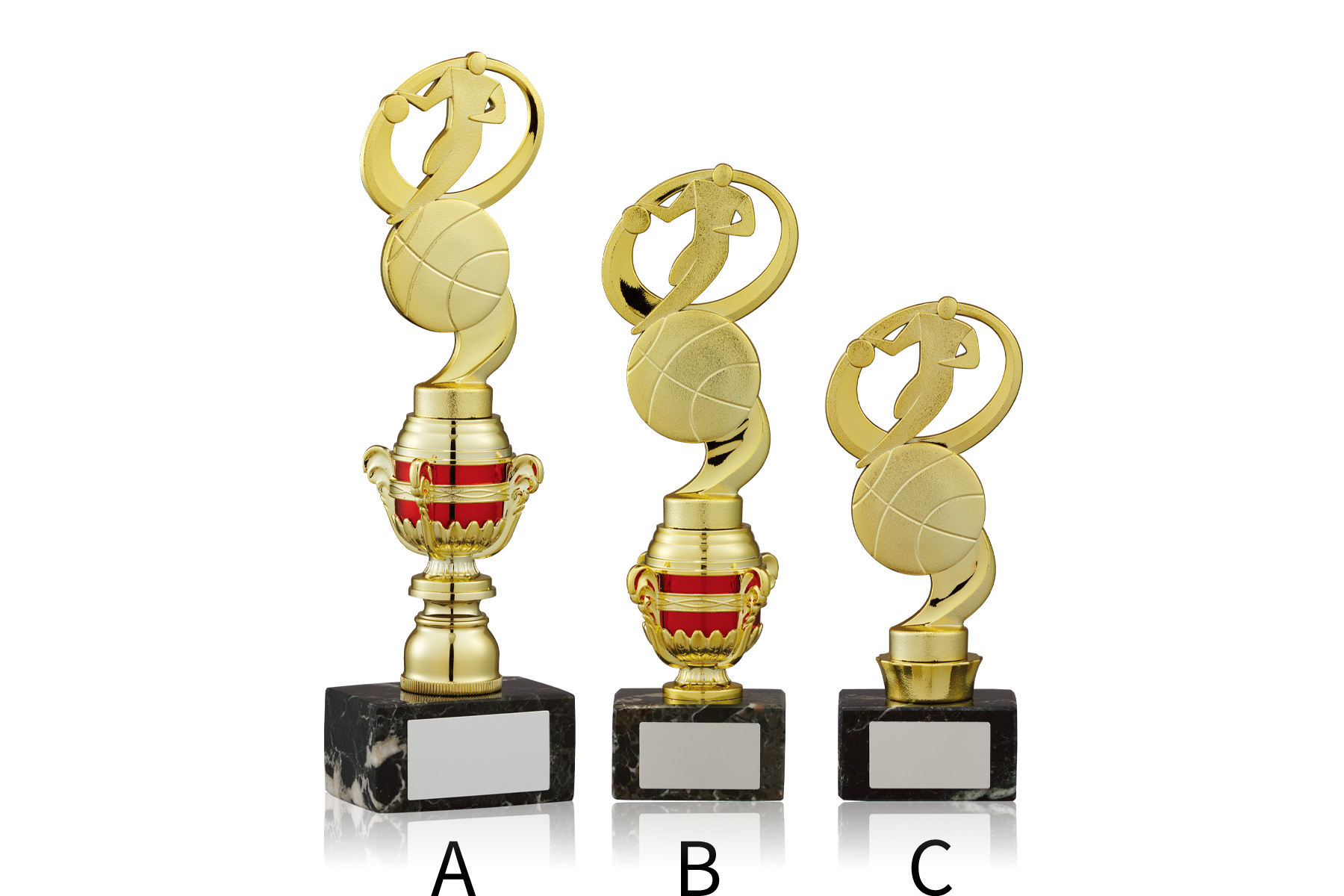 コンパクトだから使いやすいバスケットボールスタンダードトロフィー　JW-TO-3146-basketball