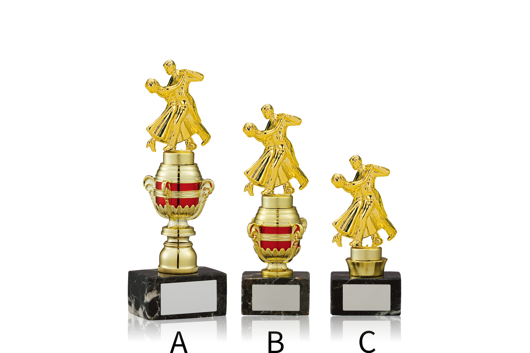 コンパクトだから使いやすいダンススタンダードトロフィー　JW-TO-3146-dance