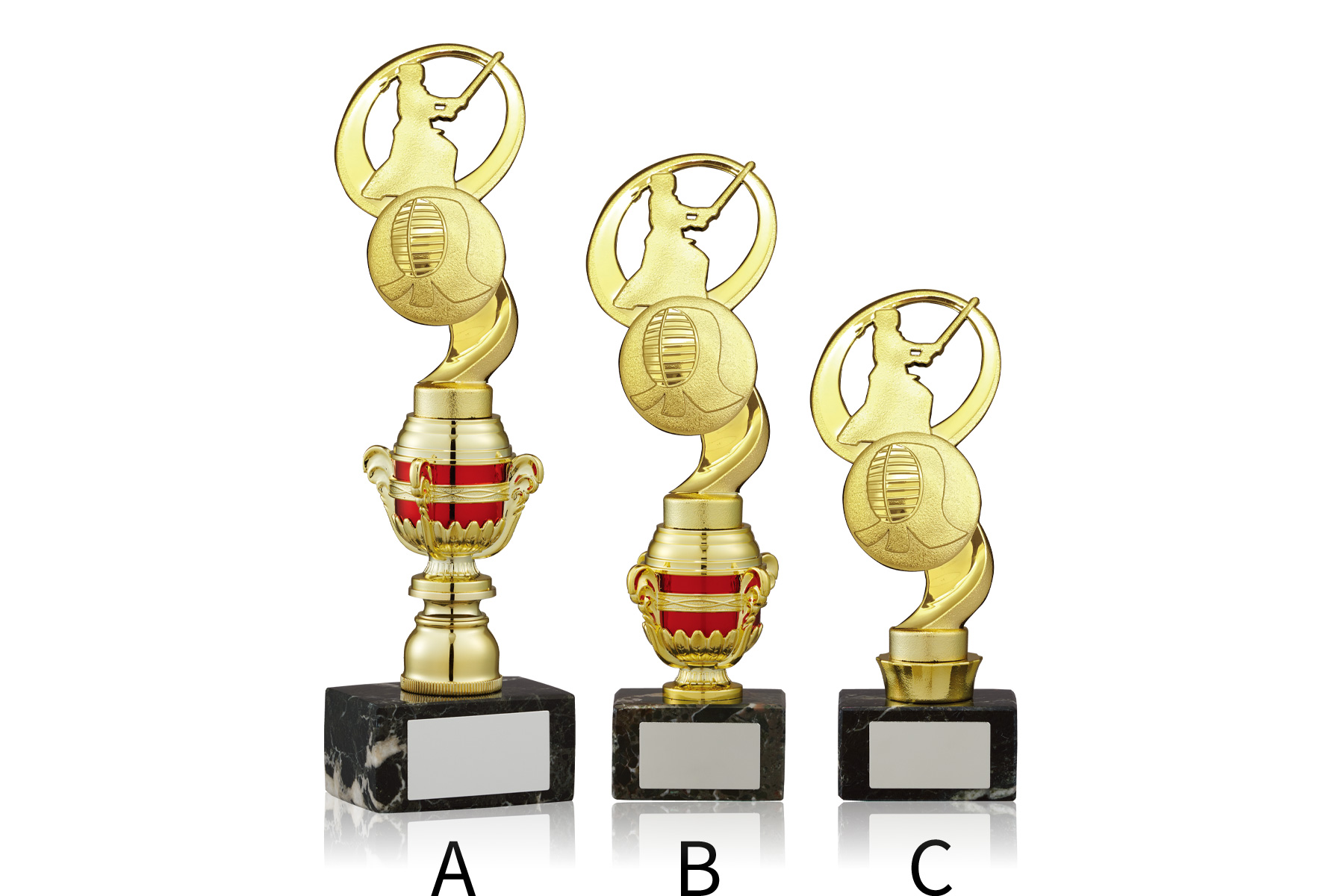 コンパクトだから使いやすい剣道スタンダードトロフィー　JW-TO-3146-kendo