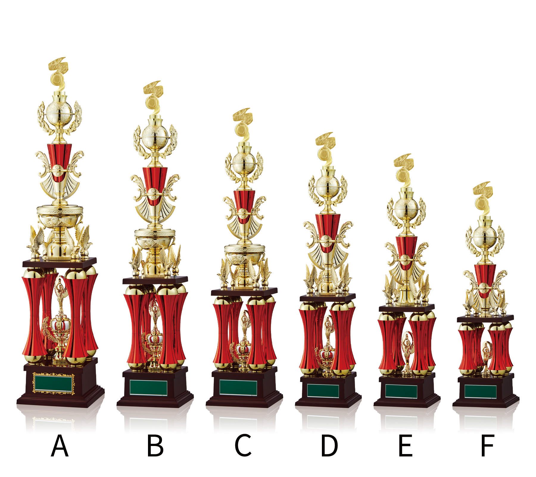 おしゃれなレッドカラーのカラオケ大会用トロフィー JW-TO-3153-karaoke