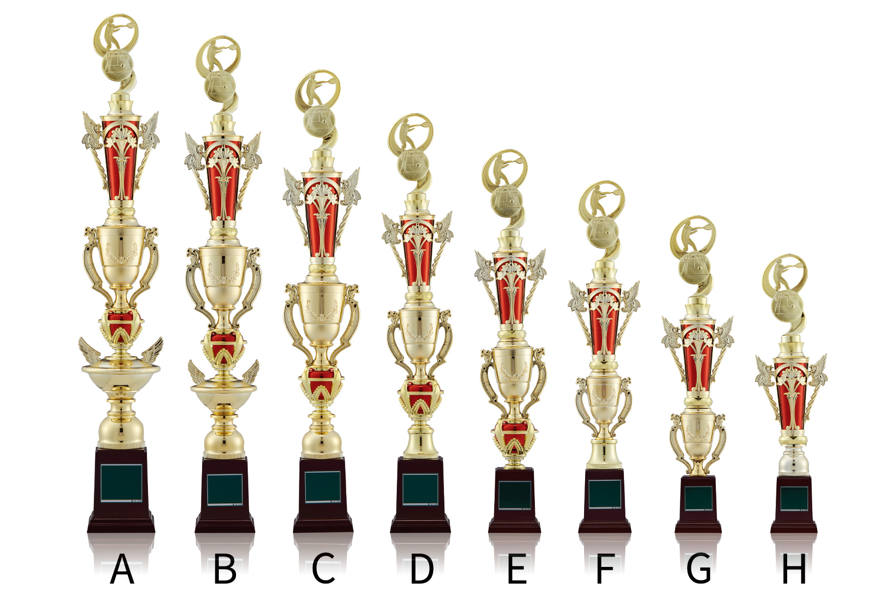 JW-TO-3161　定番のスタンダードトロフィー。約100種類の中から希望の人形を選べるトロフィー