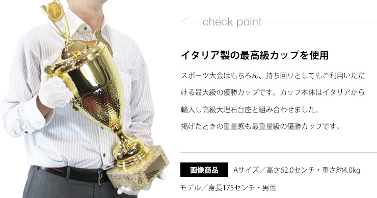 JW-C-1046　優勝カップを掲げたときのサイズ感のご紹介